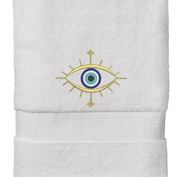 Hand Evil Eye Embroidered Hand towel Pick one New Made to order Black - Picture 16 of 16